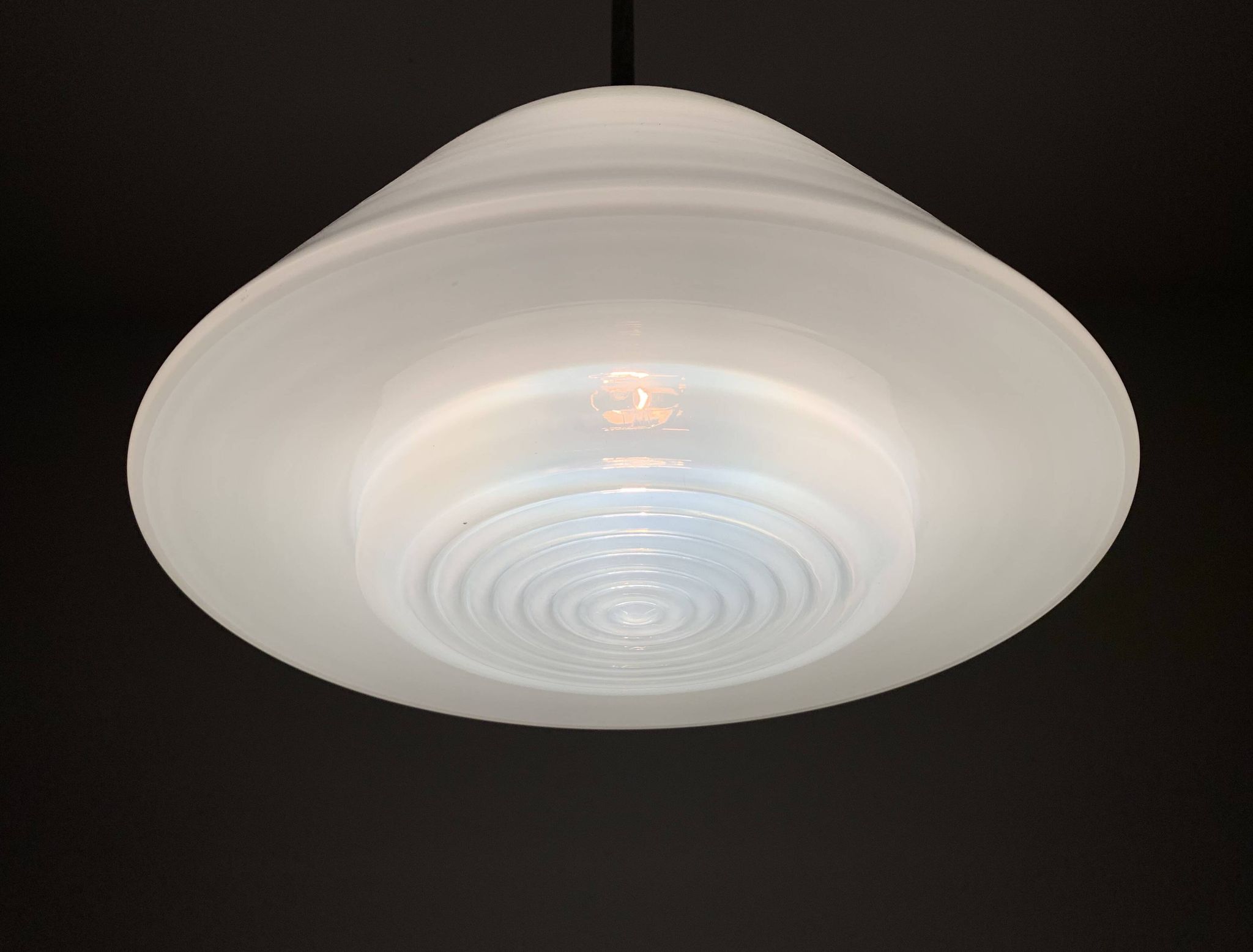 Opaline Glass Pendant Lamp by Wilhelm Wagenfeld for Peill and Putzler