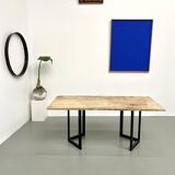 Table à manger en travertin, Italie, circa 1970