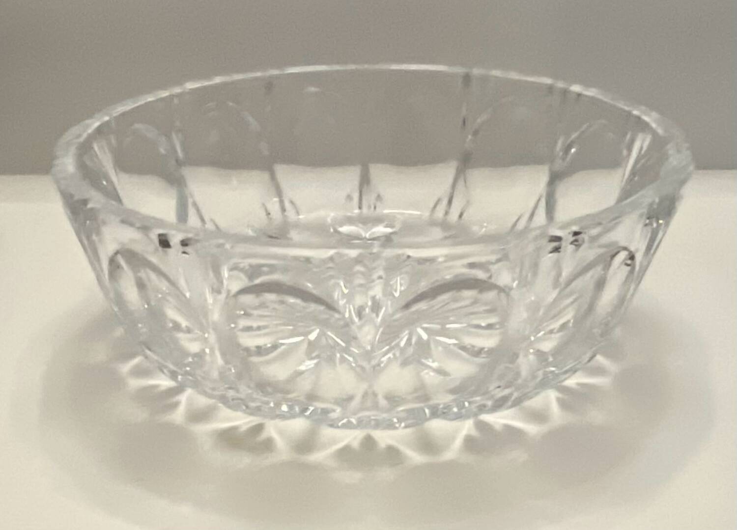 Large moulded crystal bowl