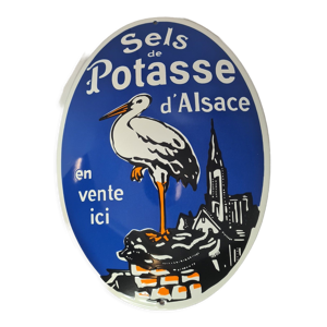Plaque émaillée sels de potasse