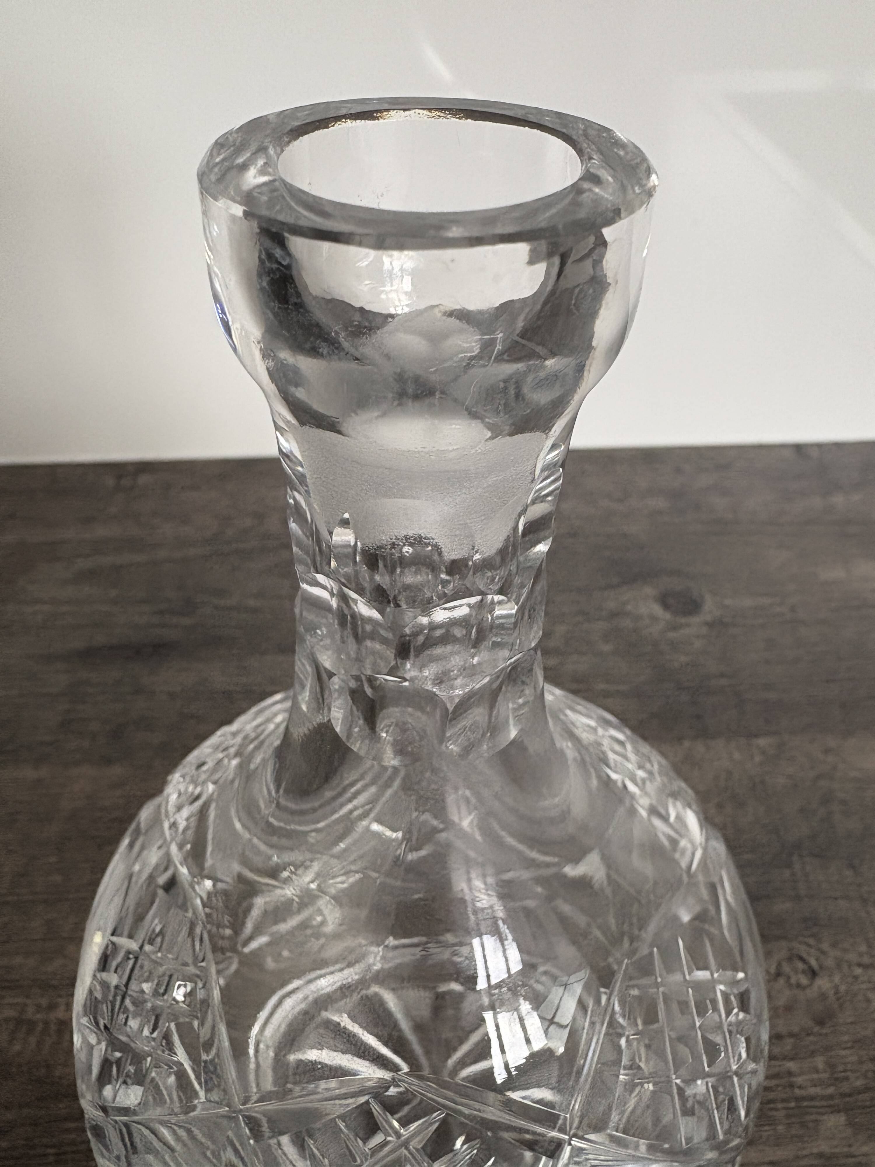 Antique cut crystal carafe