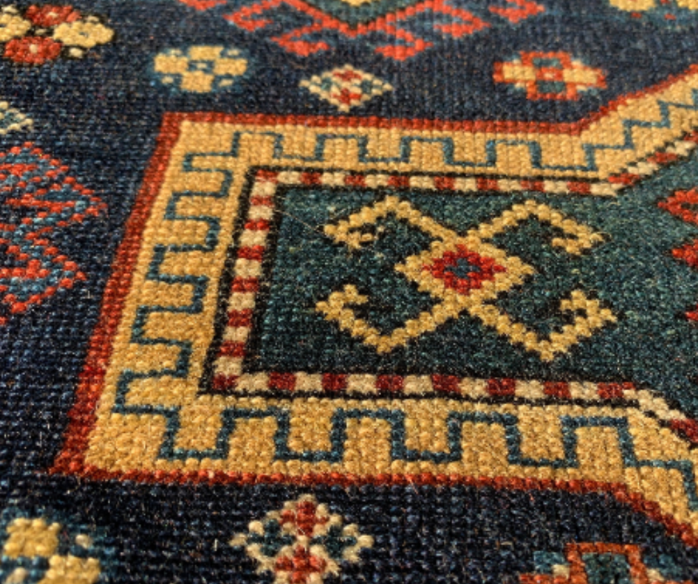 Ancient Caucasian carpet 140x100cm