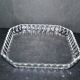 Old square tray in molded glass - liquor or fruit service 21.5cm