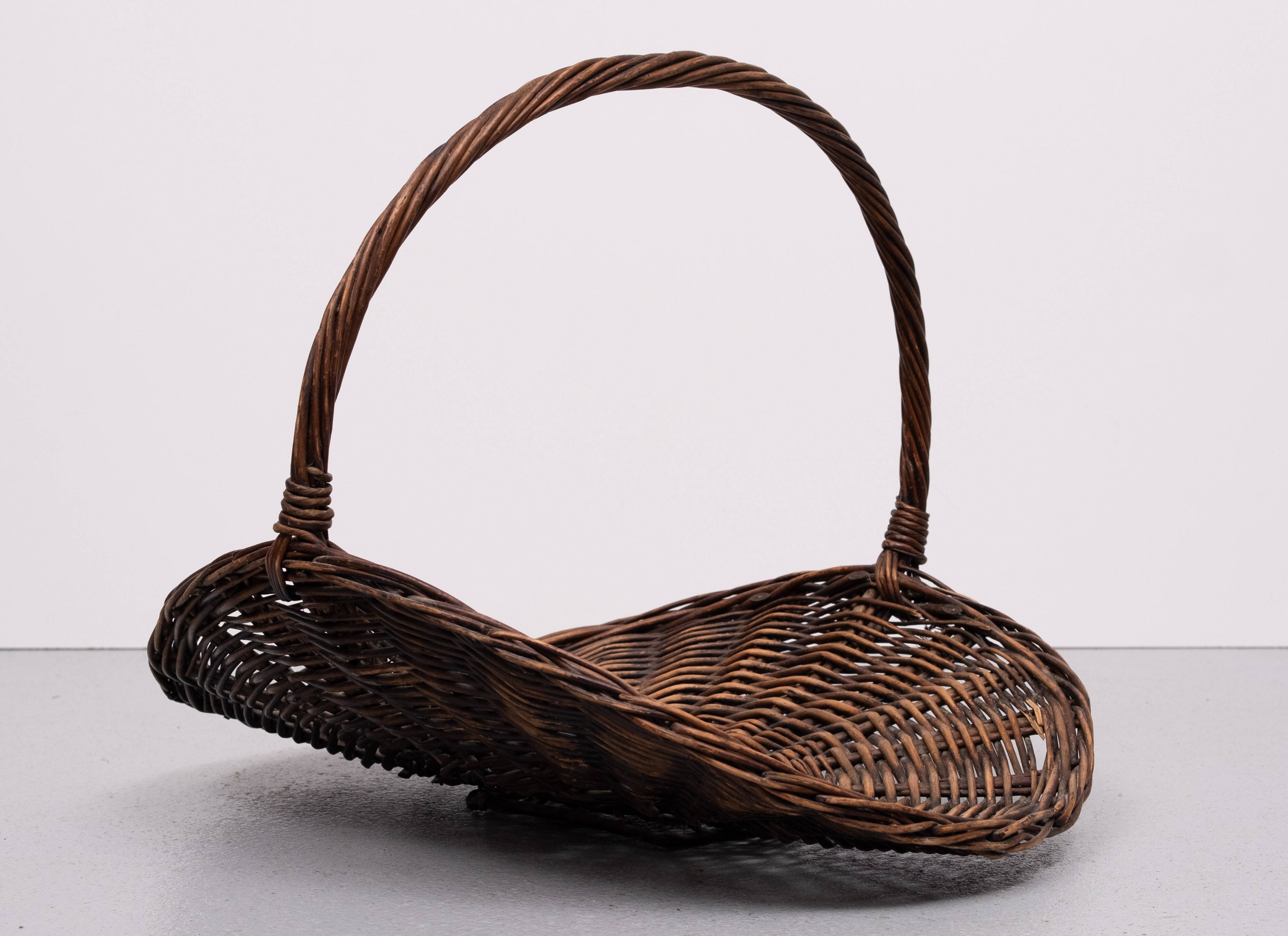 Vintage Rattan magazine holder 1960s Holland