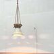 White ceramic pendant lamp in mid-century modern Danish style, 1960s.