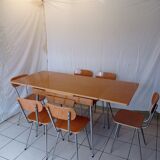 formica table with extension + 6 chairs