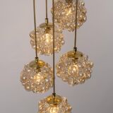 Grand cascading bubble glass chandelier Limburg, Germany, 1970s.