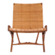 Armchair / folding chair – model JH 512 “The Fireplace Chair” – patinated oak – original cane – Hans J. Wegner – Johannes Hansen – 1950s