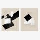 Pair of giclee prints, abstract wall art set of two, 50x70cm