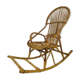 Rocking-flesh rattan vintage