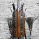 Art Deco hanging lamp with 6 chromed vials