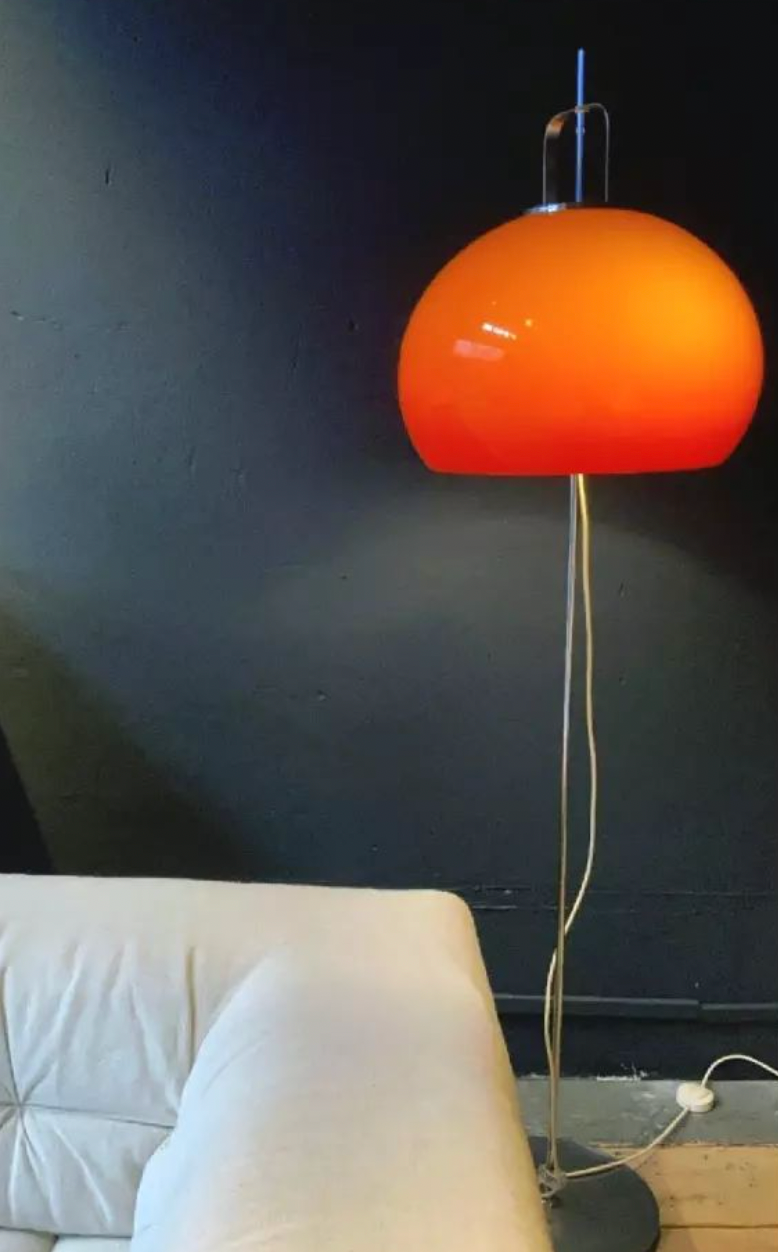 mushroom floor lamp Harvey Guzzini, Italy 1970