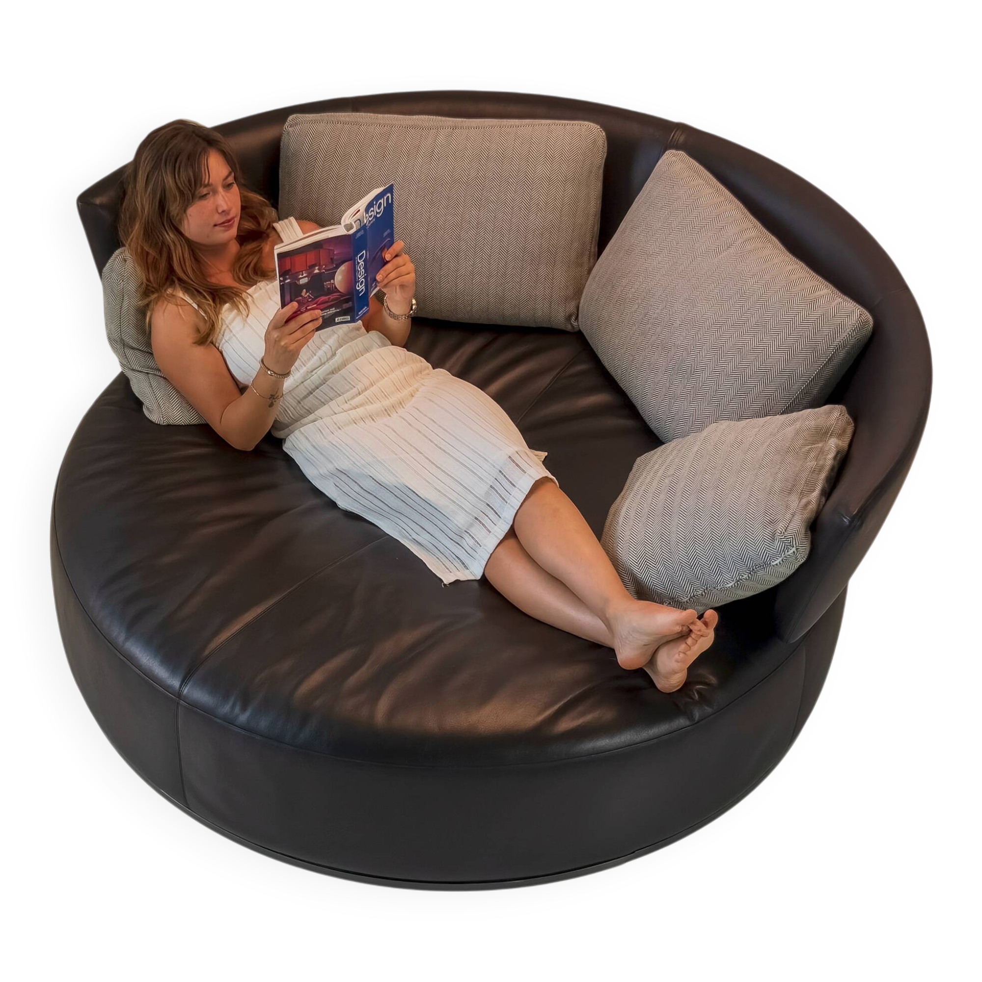B&B Italia / Maxalto Amoenus swivel loveseat / sofa – Antonio Citterio