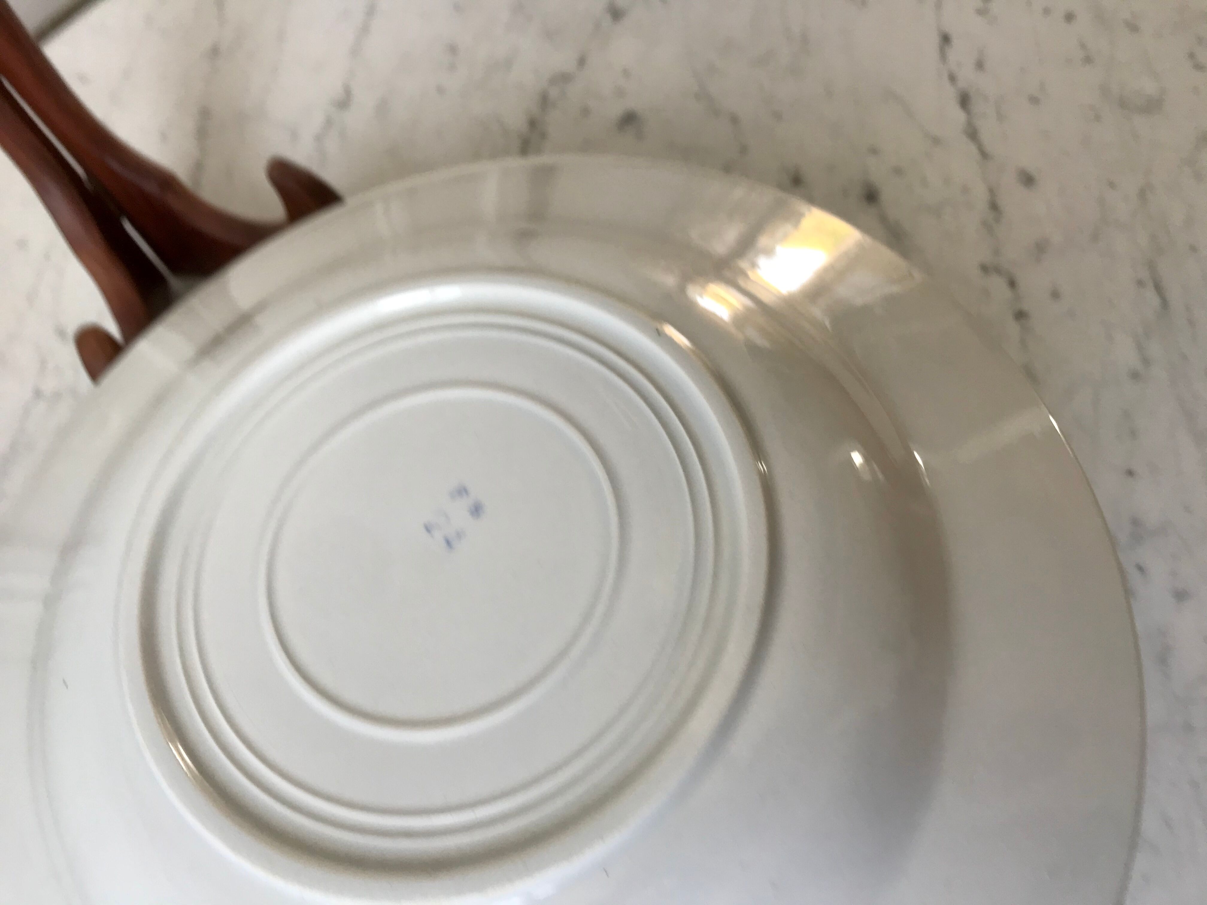 Set of 6 hollow plates Badonviller with flowers 30s