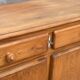 Vintage wooden sideboard with two doors and two drawers, 50s