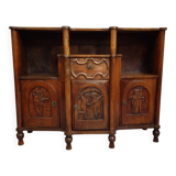 Antique carved solid wood buffet – Cherub decoration – 19th century