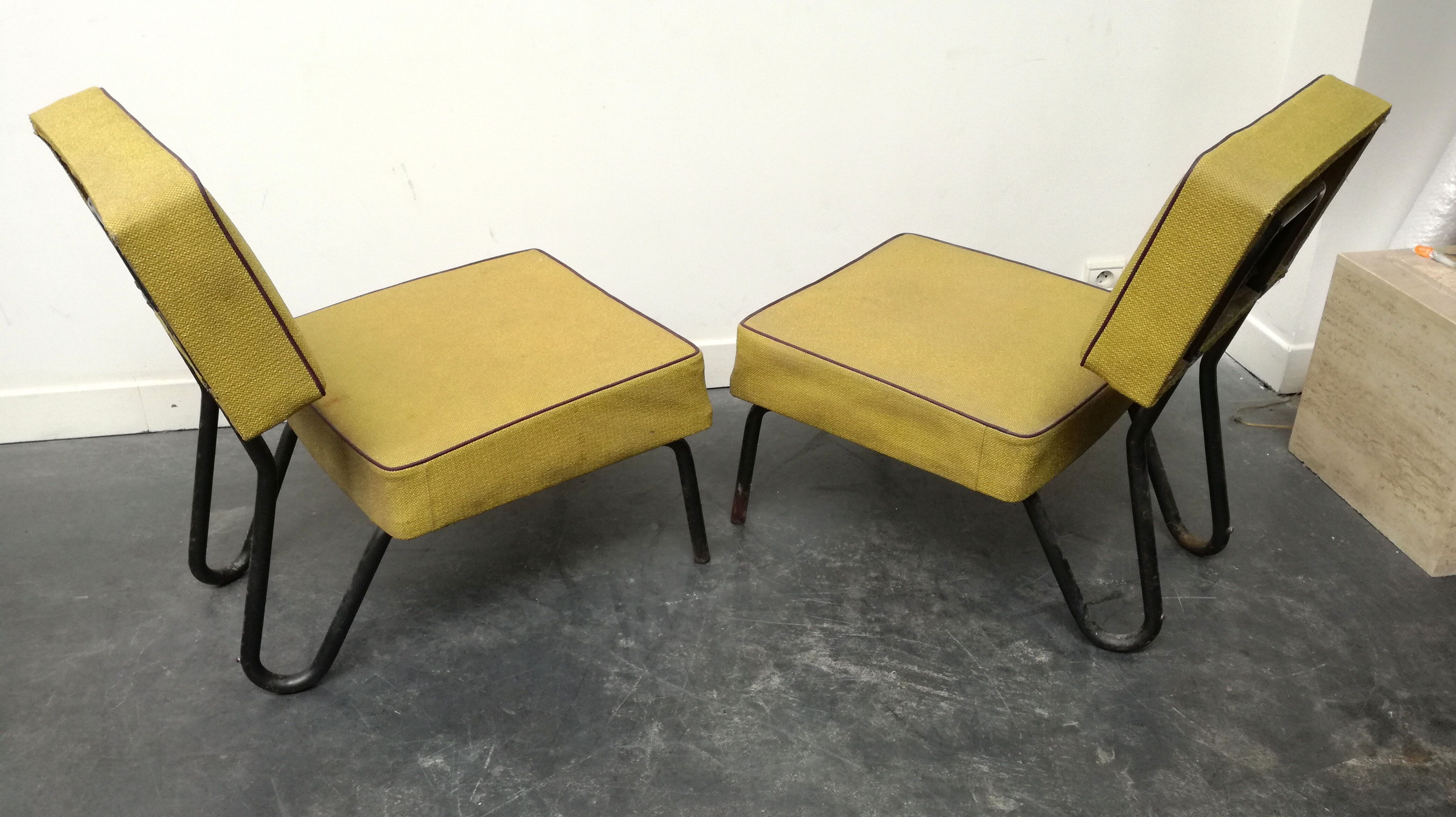 Pair of chairs by Jacques Hitier, 1950s
