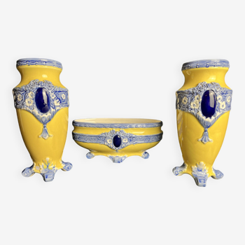 Art nouveau garniture 3 pièces Fives Lille de Bryun vers 1900