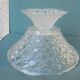 Flared fruit bowl with a pedestal, all made of pressed moulded glass, mid-20th century.