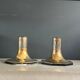 Pair of vintage Italian gold wall sconces