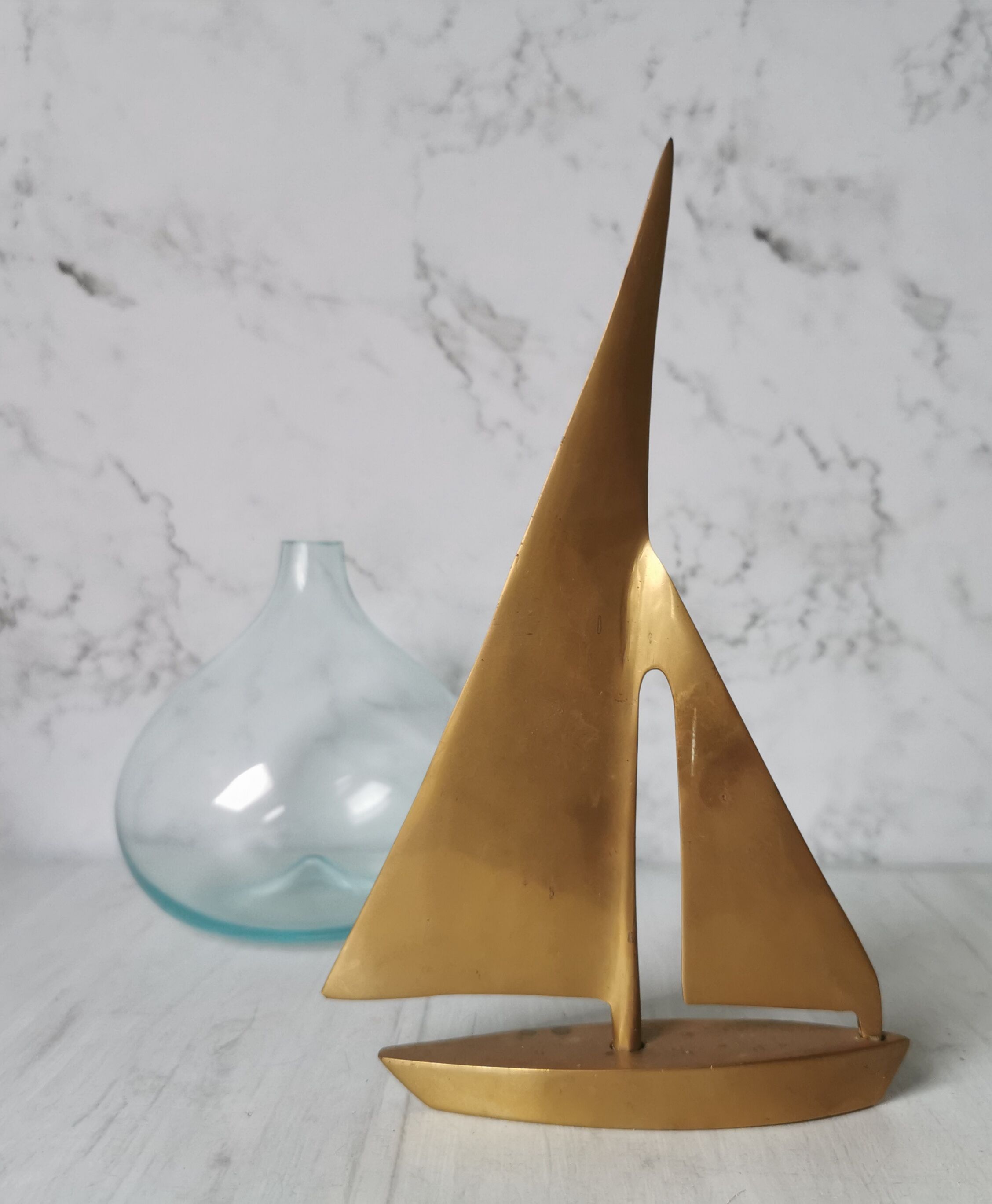 Brass sailboat