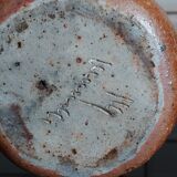 Pair of large format stoneware candlesticks