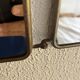 Vintage 1960 triptych mirror barber hairdresser Japonese style - 25 x 60 cm