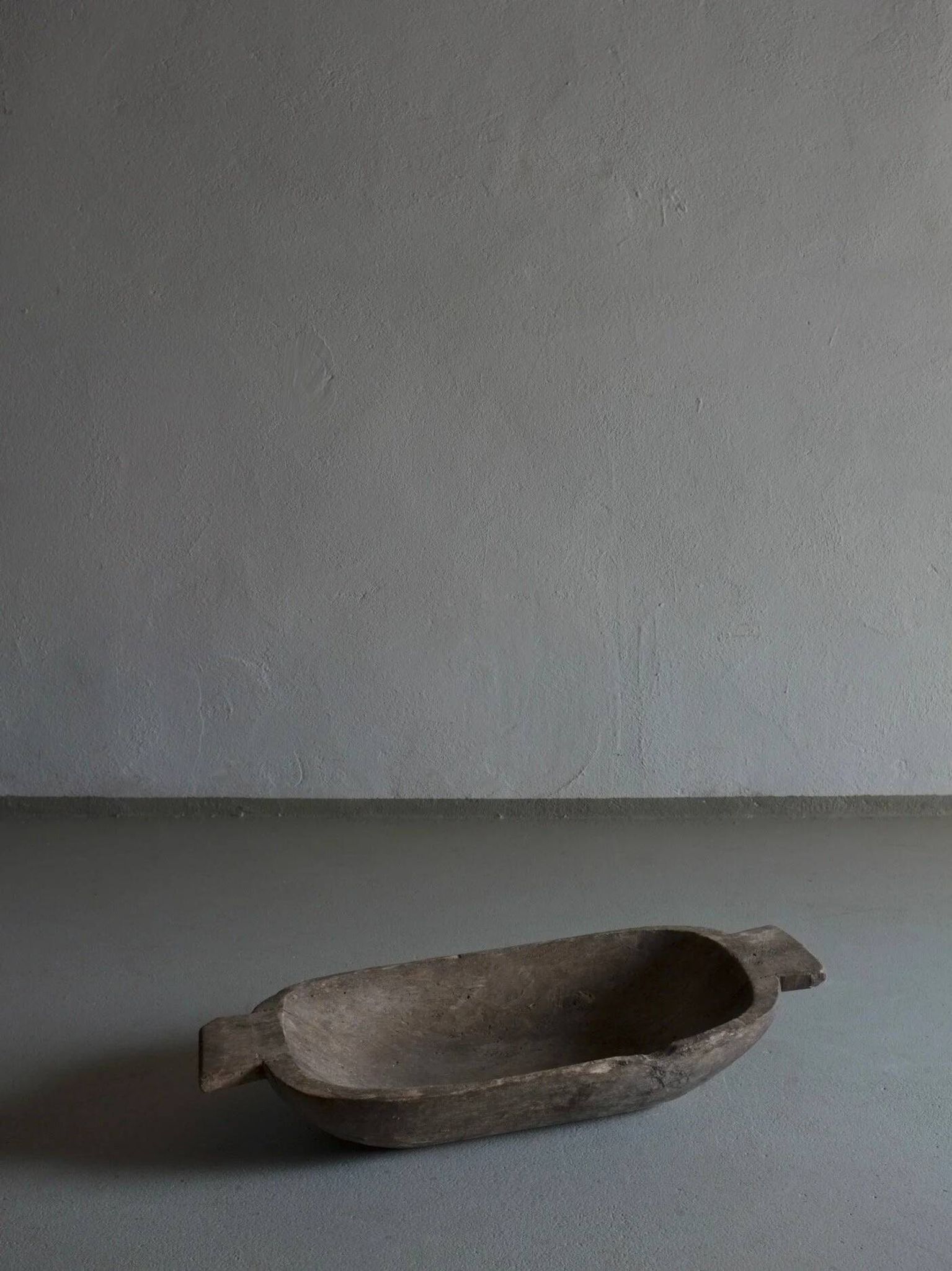 Primitive carved wood bowl
