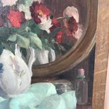 Michel Dubost (1879-1952) - Bouquet de fleurs - Huile sur panneau.