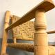 Wood and rope armchair and footrest