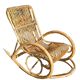 Designer rocking chair in rattan and bamboo from the 1950s/60s