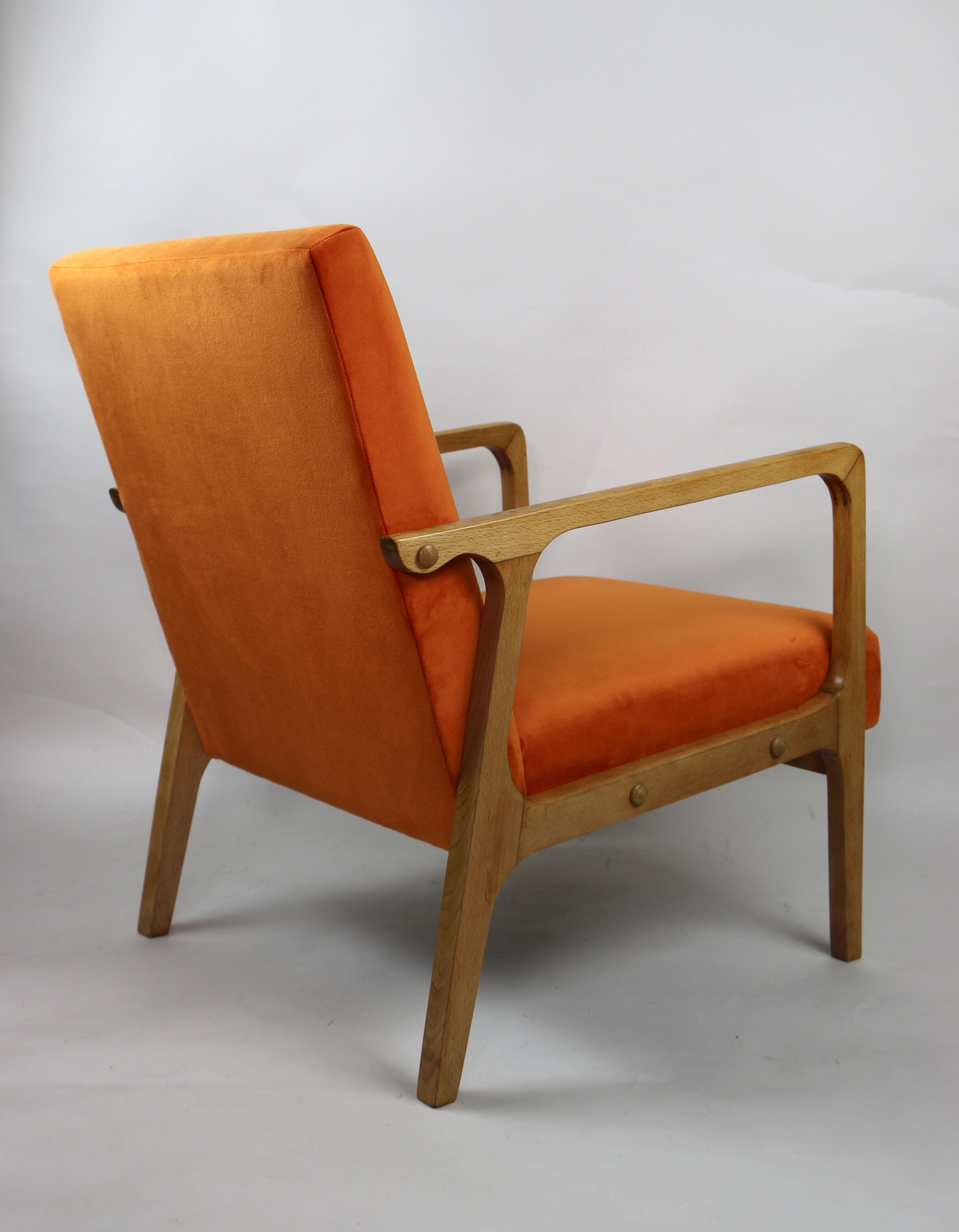 Fauteuil vintage Orange Velvet années 1970