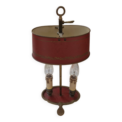 Ancienne lampe en bronze argenté , mis à par les bras qui ne sont pas argen