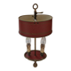Old silver-plated bronze lamp, except for the arms which are not silver.