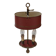 Old silver-plated bronze lamp, except for the arms which are not silver.