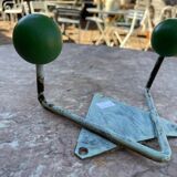 Vintage wooden and metal hook