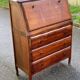 Louis XV style solid wood secretary