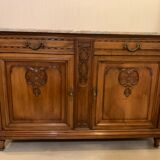 Buffet bois plateau marbre