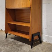 Vintage secretaire with bookcase, 1950s