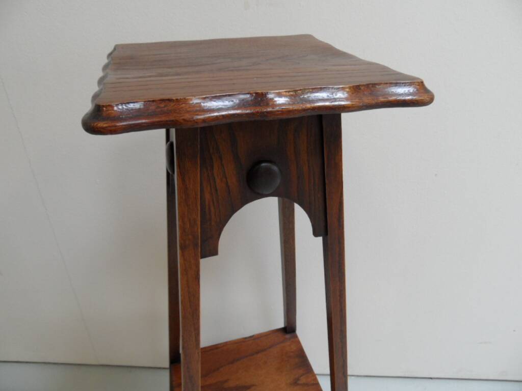 Art Nouveau oak sidetable