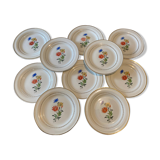 10 assiettes à dessert Saint Amand
