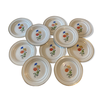 10 Saint Amand dessert plates