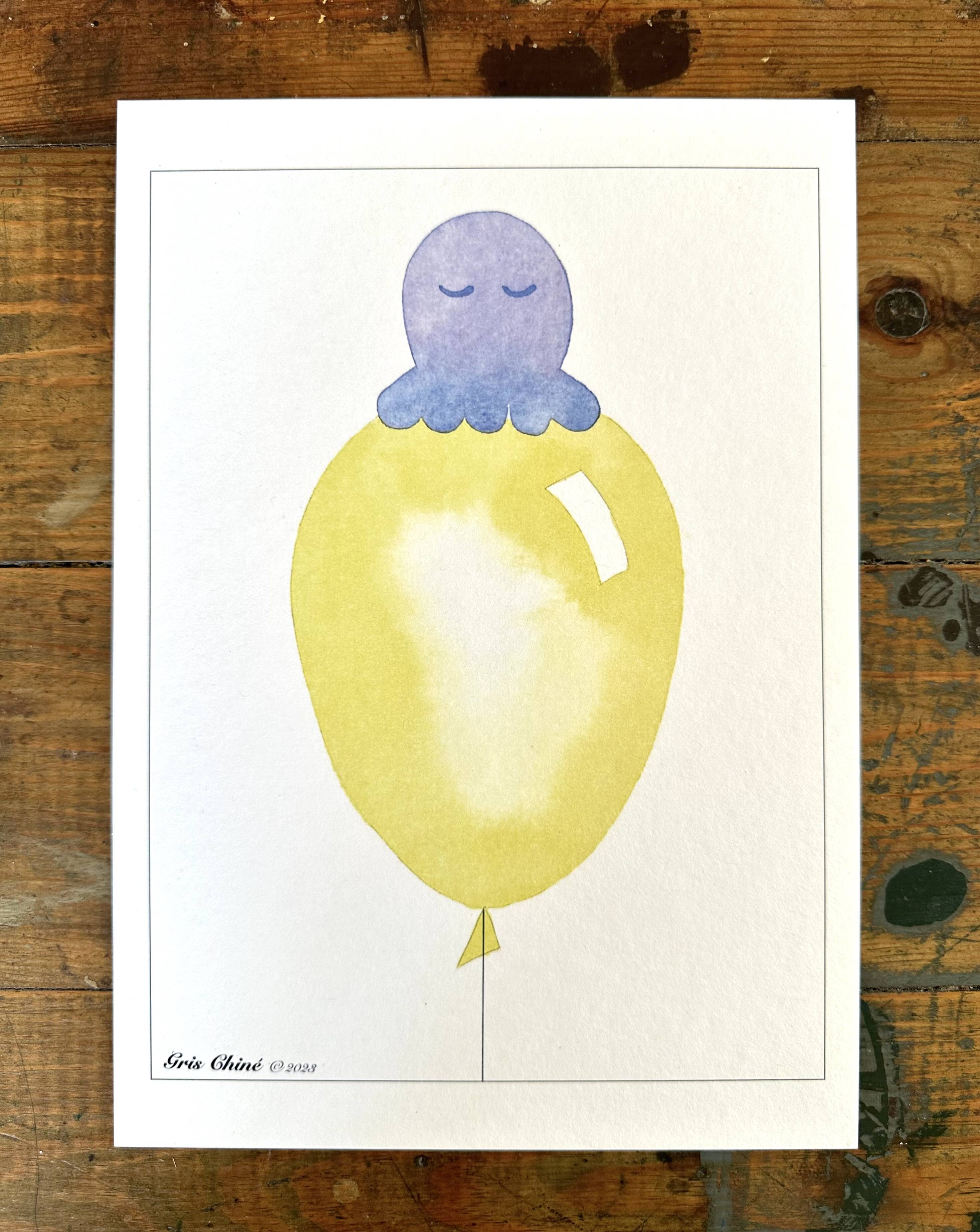 A3 octopus child illustration