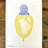 A3 octopus child illustration