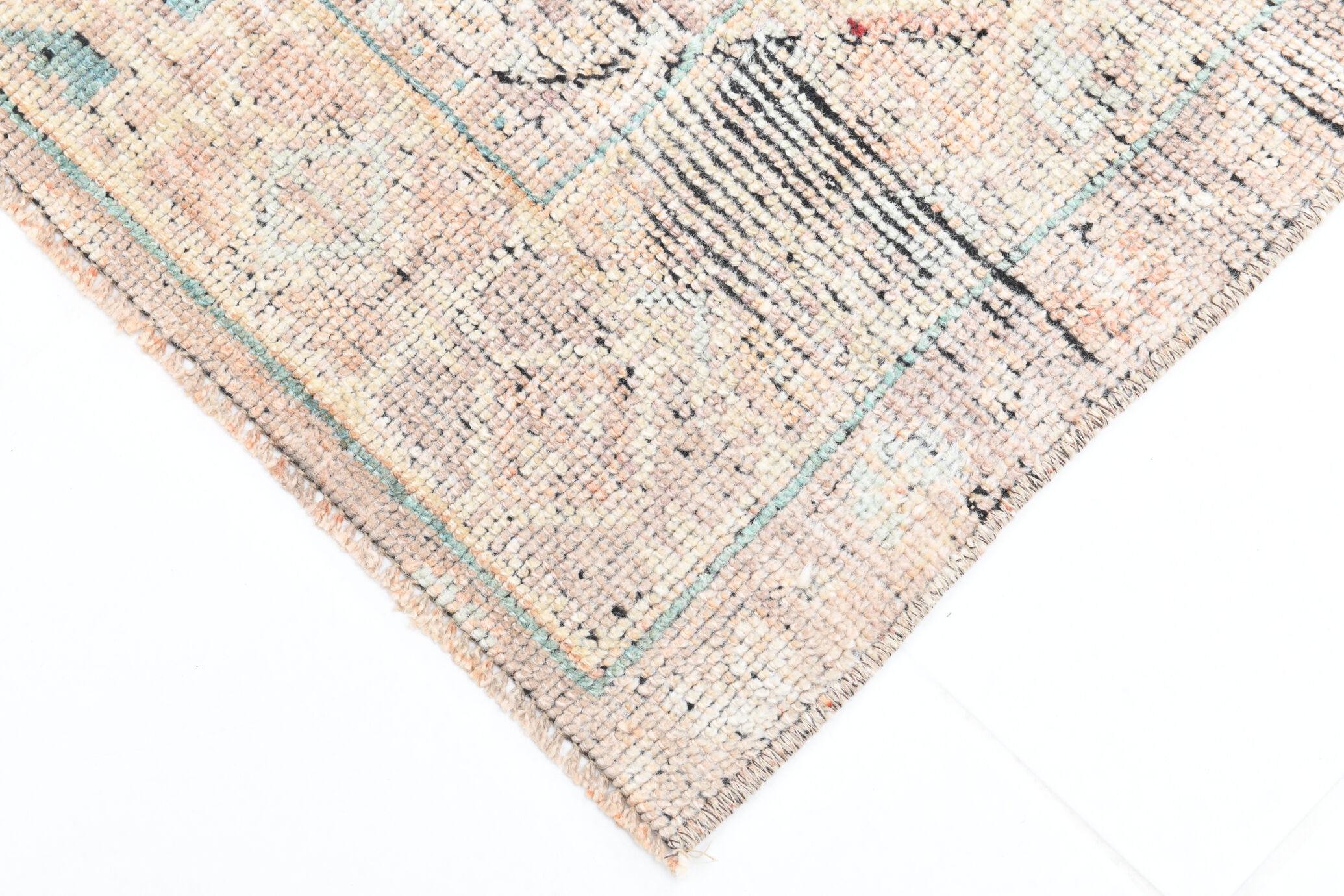 Turkish vintage area rug 221x112cm