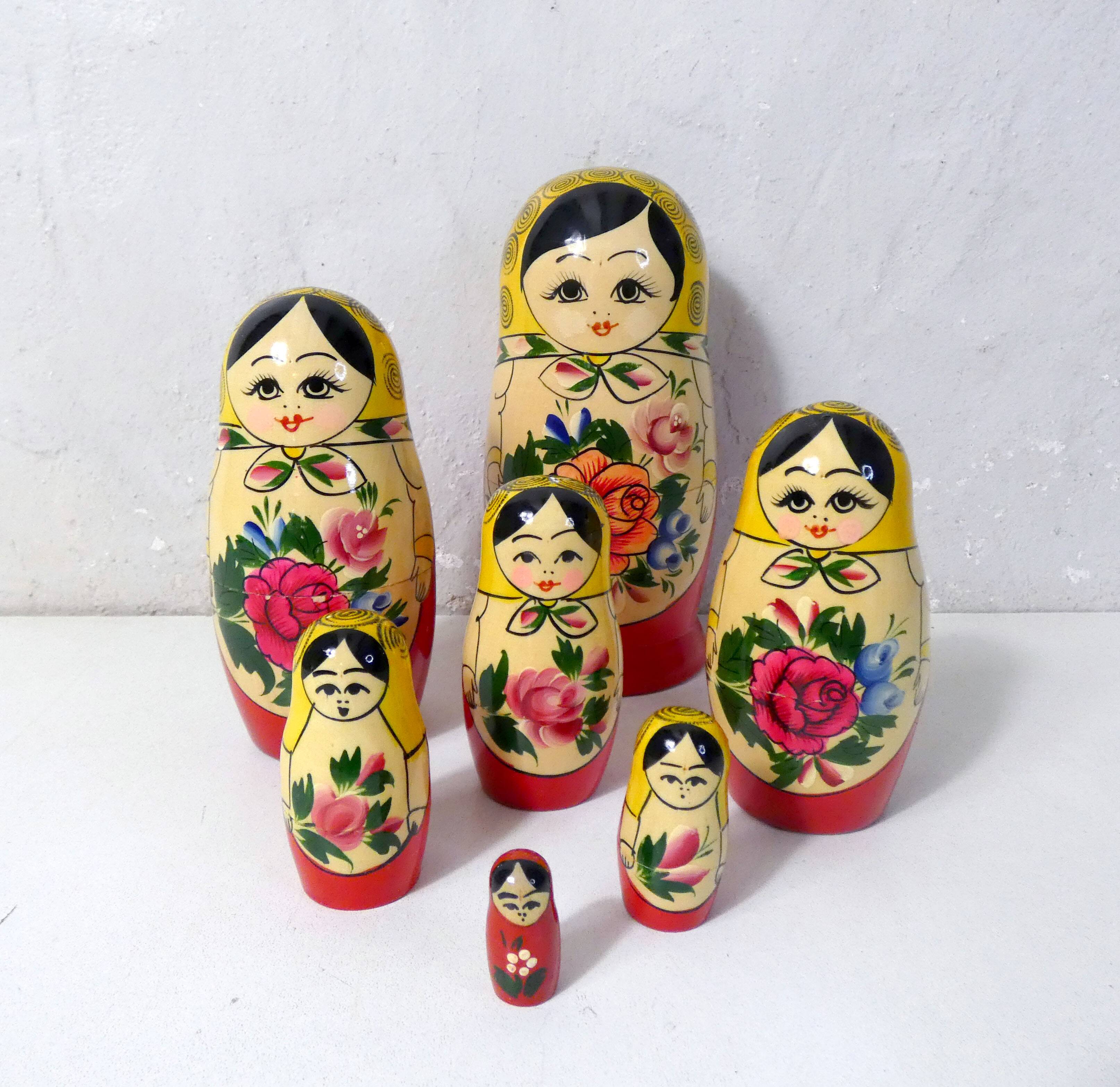 Folk Art Matryoshka Russian Dolls