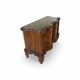 antique walnut serpentine commode
