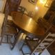 Table in solid cherry wood in Louis XV style.