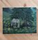 Painting of a horse on vintage old canvas