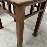 Architectural coffee table in solid oak. 20th century.
